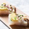 Cedar Planked Cod Piccata with Linguine