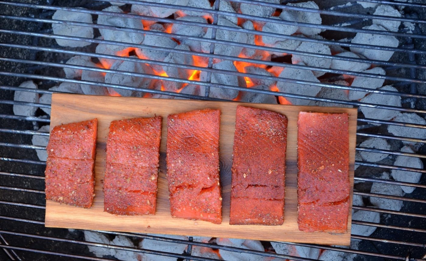 How to grill skinless salmon on a Cedar plank