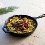 Brussels Sprout Gratin with Bacon and Smoked Dates
