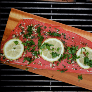 Cedar Planked Salmon with Herbs and Lemon