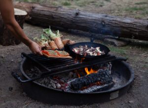 salmon over fire