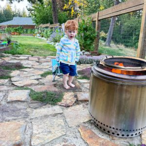 kiddo firepit summertime